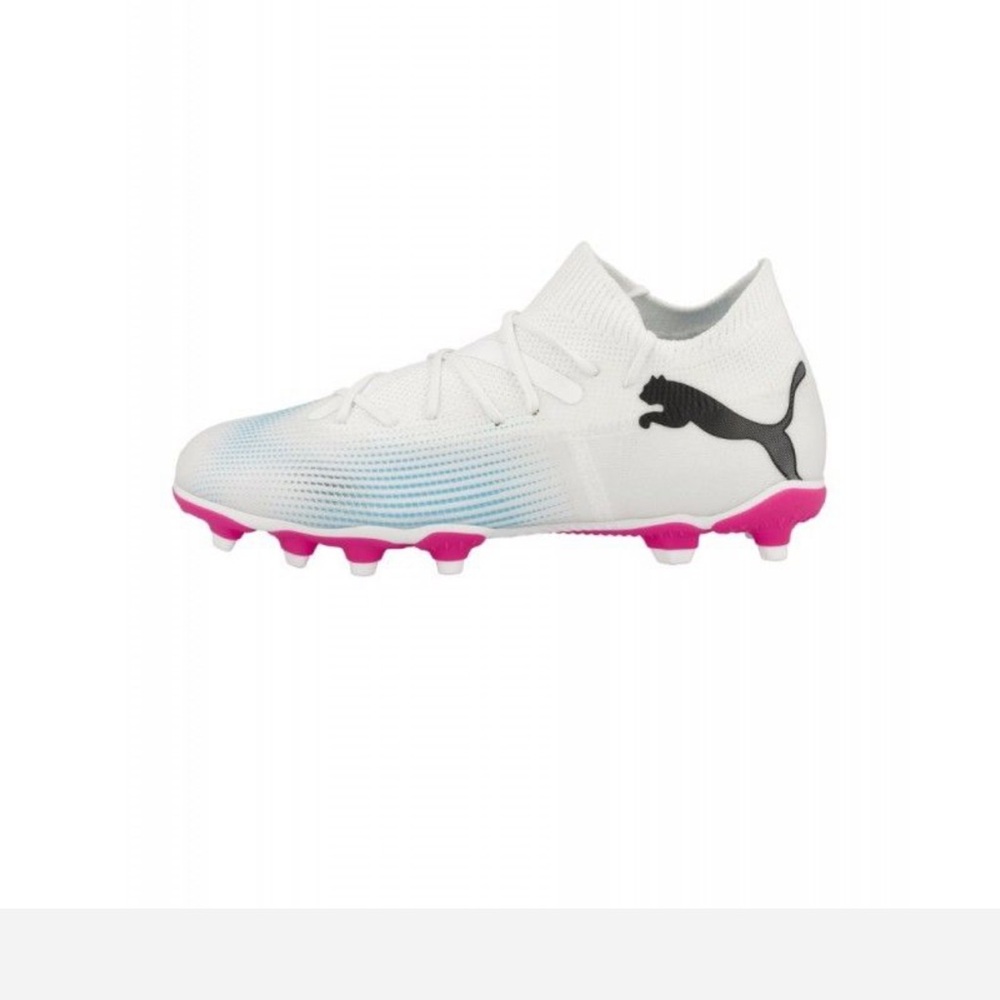 Puma Kids White and Pink Soccer Cleats
